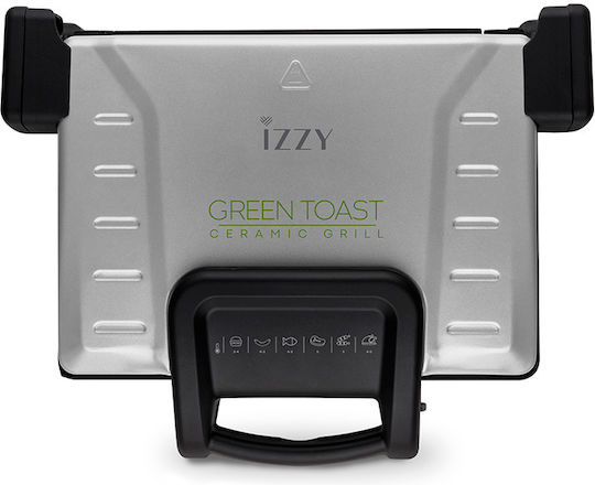 Izzy Green Toast XL Sandwich Maker Grill with Removable Plates 2100W Gray