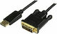 StarTech Cable DVI-D male - DisplayPort male 1m Μαύρο (DP2DVI2MM3)