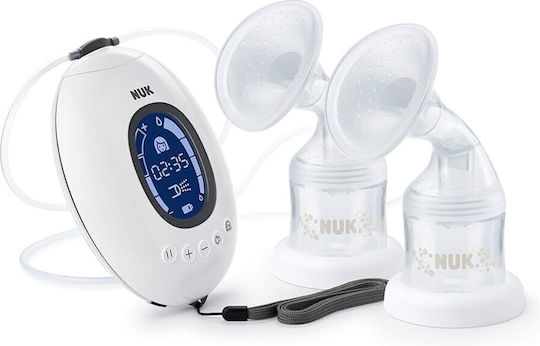 Nuk Electric Double Breast Pump Nature Sense Battery and Electric White 150ml