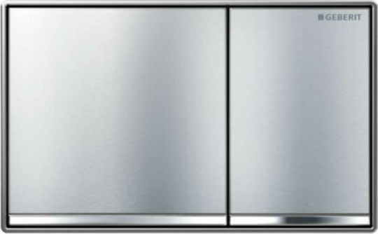 Geberit Omega 60 Плочка за котлонче Двойно промиване Inox Браширана Хром