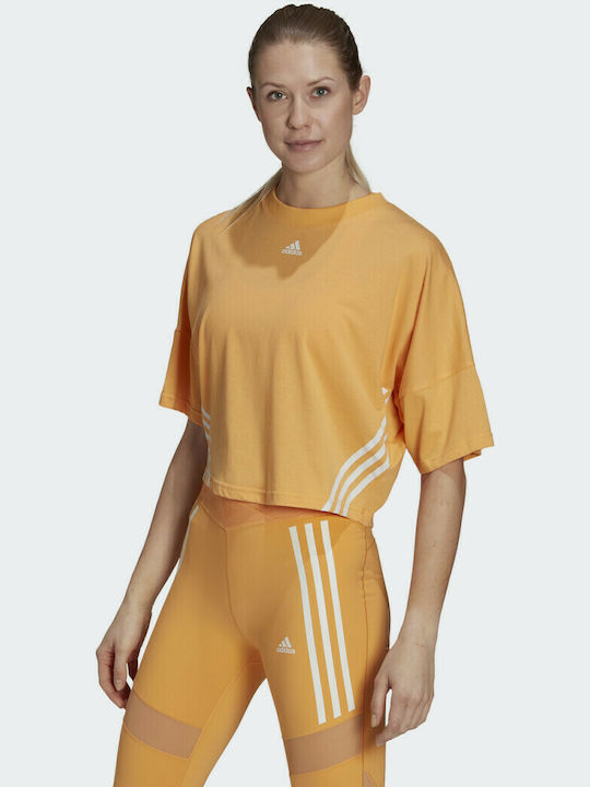 adidas Women's Crop T-shirt Yellow