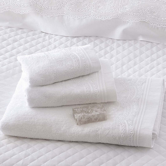 Rythmos Shiraz Set Prosoape Mireasă 3buc White