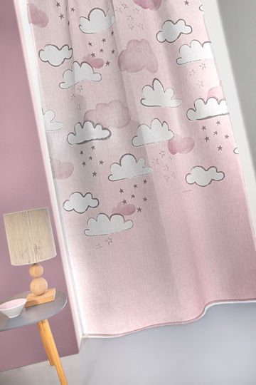 Guy Laroche Детска завеса Cloudy с пампуси Pink 1152030121002 145x270cm