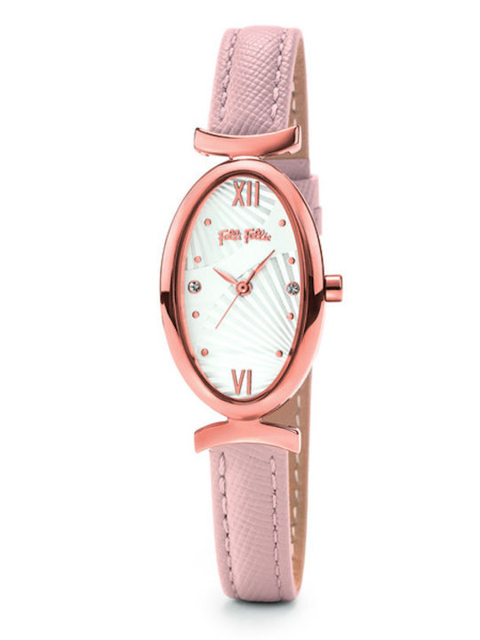 Folli Follie Women's Watch with Pink Leather Strap