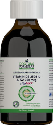 Doctor's Formulas Vitamin D3 2500iu & K2 200mcg Vitamin for Immune System Boost 2500iu 150ml