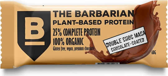 Barbarian Foods Plant-Based Riegel mit 25% Protein & Geschmack Double Chocolate Maca 68gr