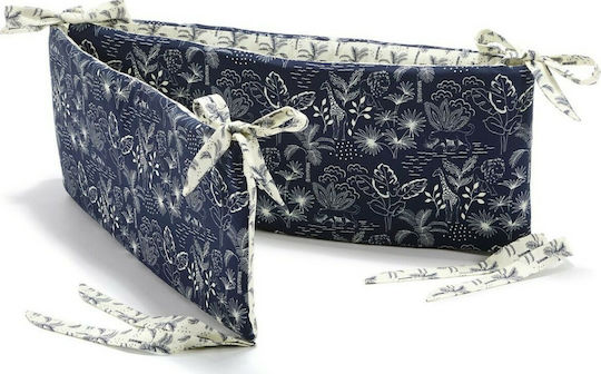 La Millou Navy Jungle Crib Bumpers Classic Inside Blue 25x210cm