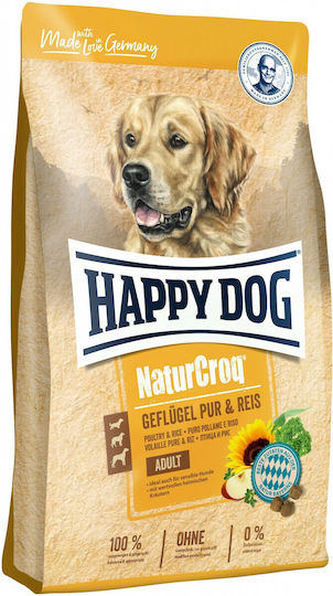 Happy Dog Naturcroq 12kg Dry Food for Adult Dogs with Poultry and Rice
