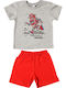 Dreams by Joyce Set Top & Bottom Kids Summer Pyjamas Gray