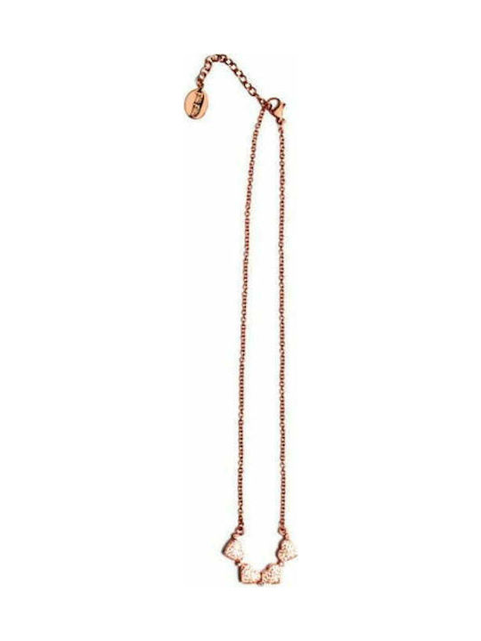 Folli Follie Necklace with Pink Gold Plating