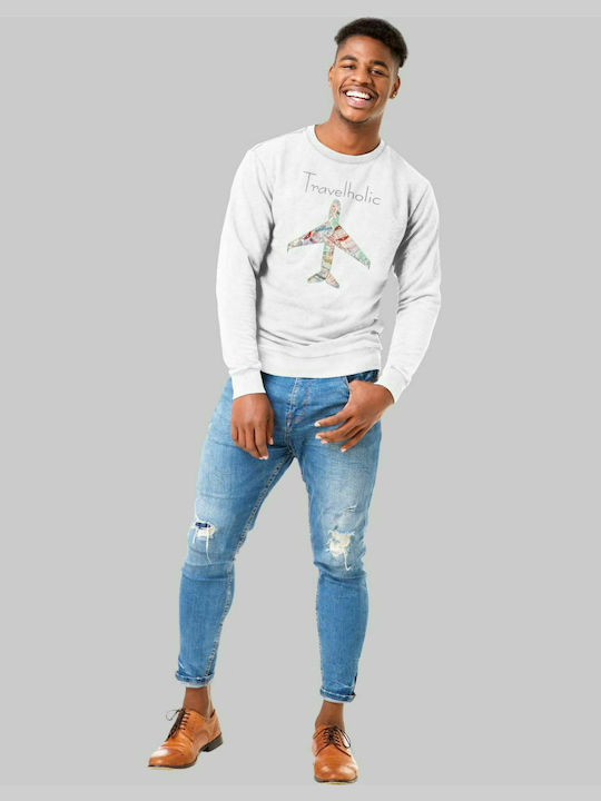 Travelholic Sweatshirt - WHITE