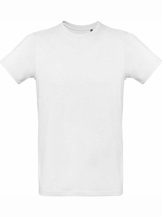 B&C Inspire Plus Ανδρικό Διαφημιστικό T-shirt Κοντομάνικο σε Λευκό Χρώμα