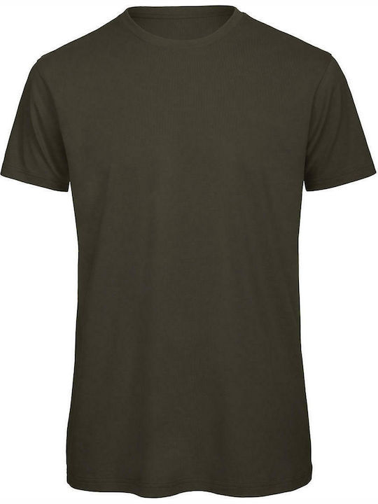 B&C Inspire T Ανδρικό Διαφημιστικό T-shirt Κοντομάνικο Khaki Green