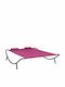 Liegestuhl-Bett Doppel Aluminium mit Textilene-Stoff Pink 200x173x45cm.