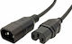 Value IEC C14 - IEC C15 Cable 1m Μαύρο 19.99.1121