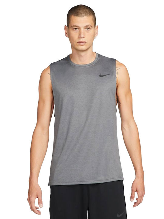 Nike Superset Ανδρική Μπλούζα Dri-Fit Αμάνικη Γκρι