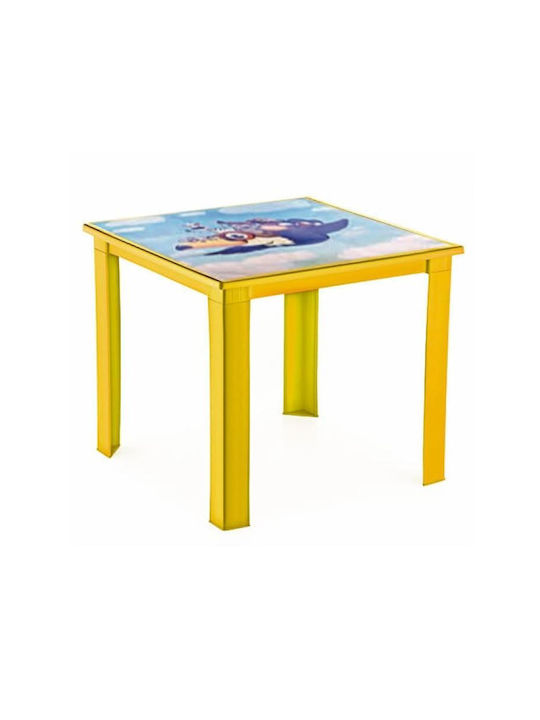 με Σχέδιο Kids Table made of Plastic Yellow