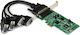 StarTech Κάρτα PCIe σε 4 θύρες RS232 DB9 Serial