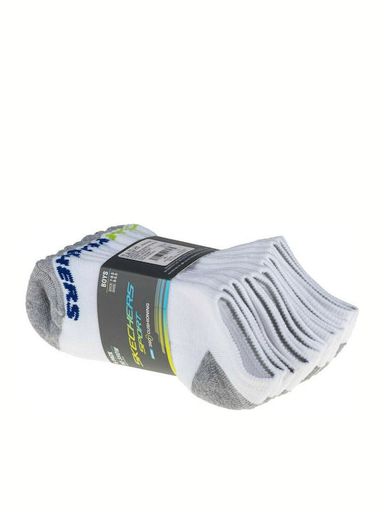 Skechers Αθλητικά Παιδικά Σοσόνια Λευκά 6 Ζευγάρια