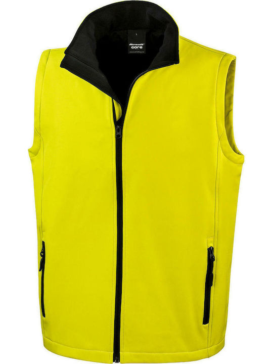 Result Men's Sleeveless Softshell Jacket Waterproof and Windproof Yellow