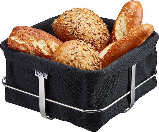Gefu Bread Basket Metallic Black 21.9x21.9x11.2cm