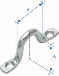 Lalizas Pad Auge des Bootes AISI 304 5mm Brücke