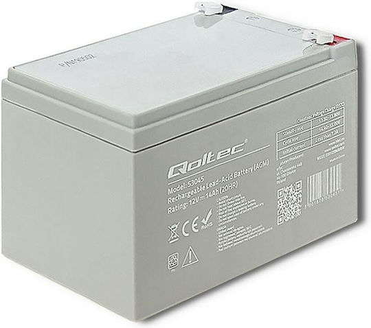 Qoltec Baterie UPS cu Capacitate 14Ah și Tensiune 12V 53045 1buc