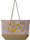 Ankor Fabric Beach Bag Multicolour with Stripes