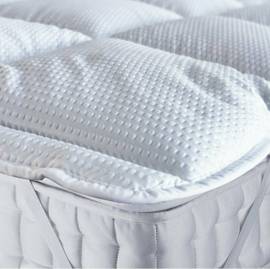 FiberTex Mattress Topper Micro 3D Aloe Vera Single Hollowfiber Infused with Aloe & Elastic Straps 100x200cm