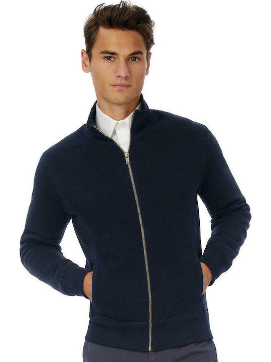 B&C Spider Men's Long Sleeve Promotional Cardigan Navy