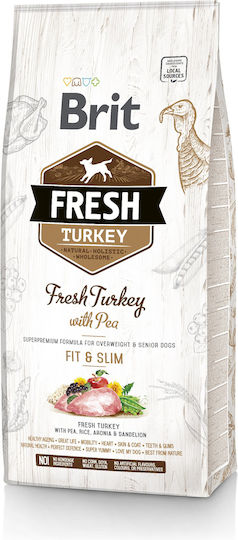 Brit Fresh Turkey Fit & Slim 2.5кг Суха Храна Диетичен за Възрастни Кучета с Турция