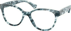Ralph Lauren Women's Acetate Prescription Eyeglass Frames Blue Tortoise RA7103 5844