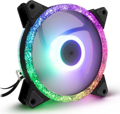 Inter-Tech Argus RS-071 RGB Case Fan 120mm με Σύνδεση 4-Pin PWM