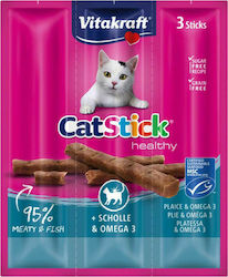 Vitakraft Cat Mini Treats in Stick with Language & Omega-3 3pcs for Adult Cats 18gr TK-340426