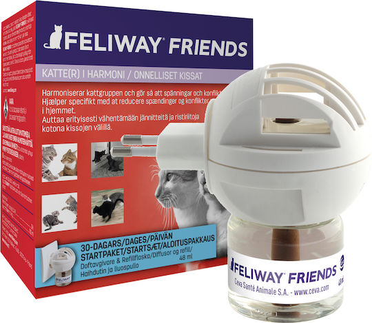 Feliway Friends Difusser & Refill Ηρεμιστικό Χώρου για Διαχείριση Άγχους & Στρες 48ml