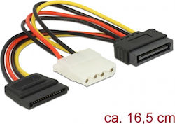 DeLock 15-Pin Sata - 15-Pin Sata / 4-Pin Molex Cable 0.165m Πολύχρωμο 65235