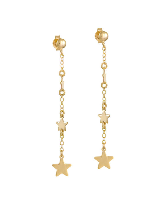 Earring Gold 14K Shiny Stars