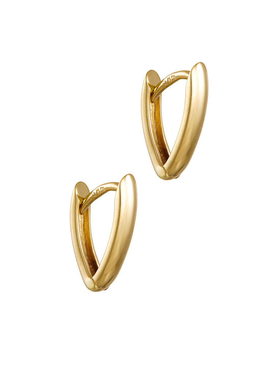 Earring Gold 9K Small Oval Hoop