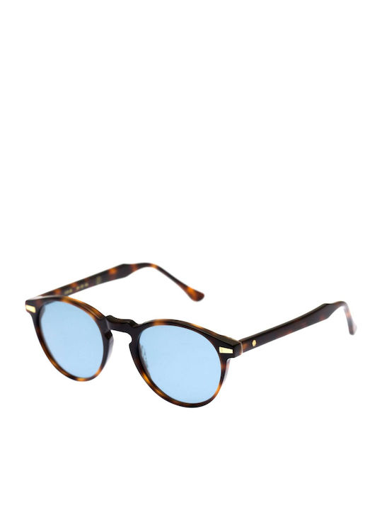 Kyme Miki Unisex Γυαλιά Ηλίου με Καφέ Ταρταρούγα Κοκκάλινο Σκελετό και Γαλάζιο Φακό MIKI 05