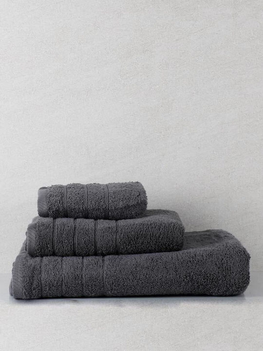 Sunshine Bath Towel Set 3pcs Dory 10 Dark Grey Weight 600gr/m²