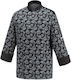 Egochef Coat Chef 100% Cotton made Black with Long Sleeve Skull