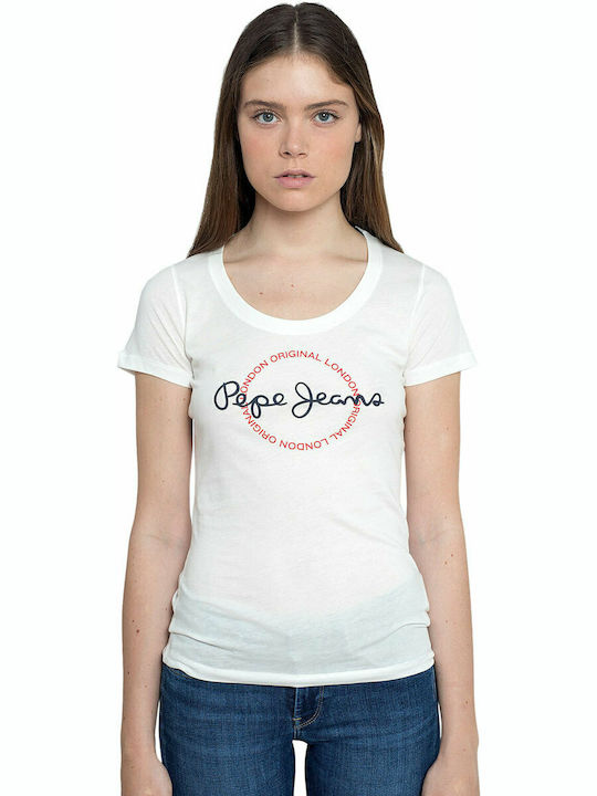 Pepe Jeans Blanche Damen T-Shirt Weiß