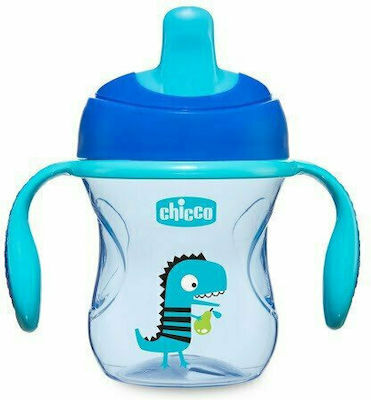 Chicco Training Cup Cana de antrenament Plastic cu mânere Albastru pentru 6m+m+ 200ml