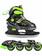 Spokey Doppio 2IN1 Inline Αυξομειούμενα Rollers Μαύρα Παιδικά