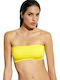 Blu4u Underwire Strapless Bikini with Detachable & Adjustable Straps Yellow