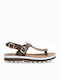 Marlena Leather Women's Flat Sandals Anatomic Khaki