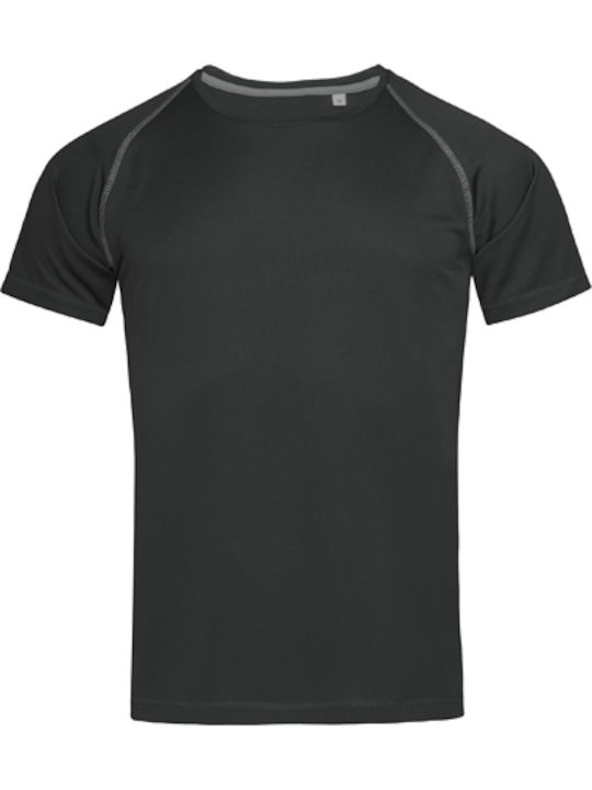 Stedman Active 140 Team Raglan Werbe-T-Shirt Black Opal