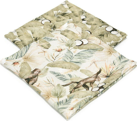 La Millou Boho Coco Musselin-Kuscheldecken Mehrfarbig 70x70cm. 2Stück