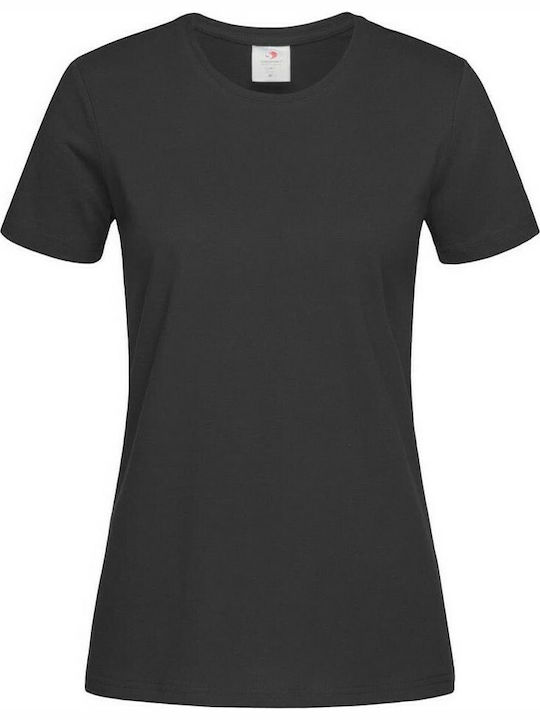 Stedman Comfort-T 185 Γυναικείο Διαφημιστικό T-shirt Κοντομάνικο Black Opal