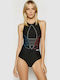 Adicolor Primeblue Tricolor Trefoil Activewear Swimsuit Black